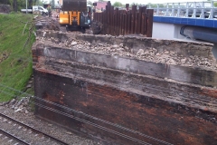Rozbiórka wiaduktu kolejowego w Mazurowicach